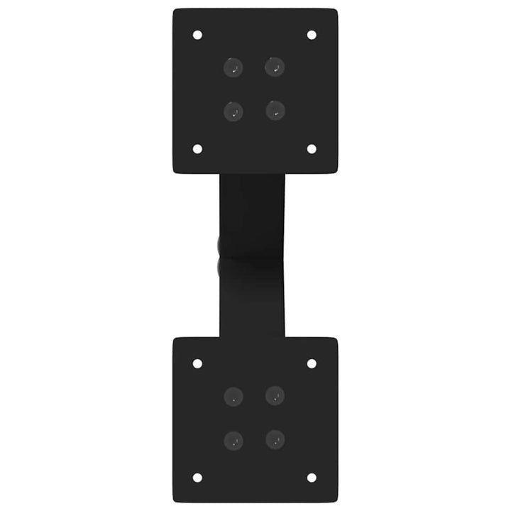 sofabordsben X-formet 2 stk. sort 30x(30-31) cm stål
