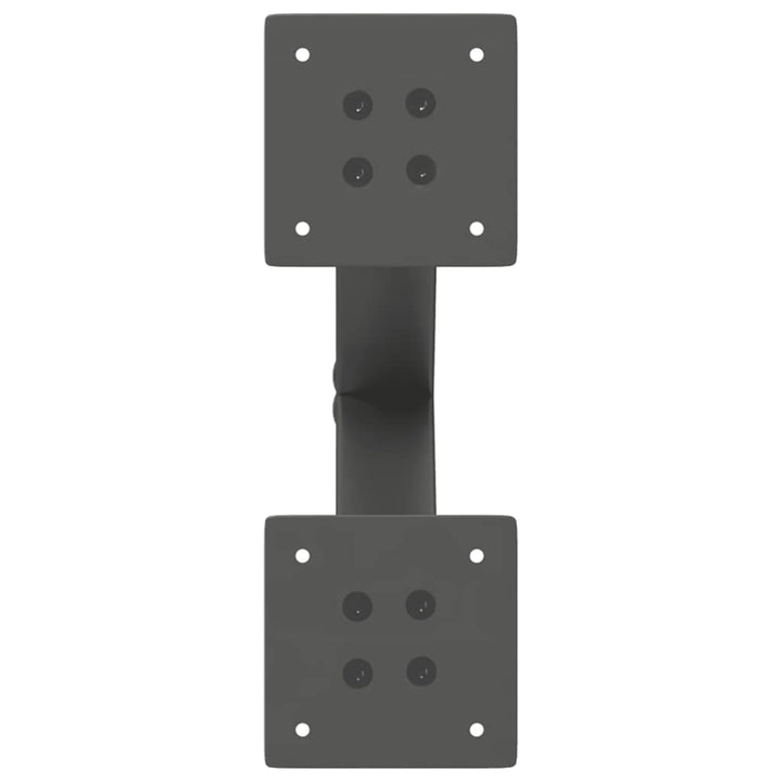 sofabordsben X-formet 2 stk. antracit 30x(30-31) cm stål