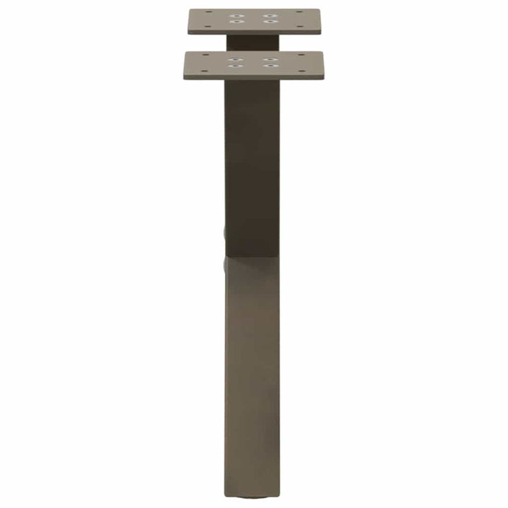 sofabordsben X-formet 2 stk. naturstål 30x(30-31) cm stål