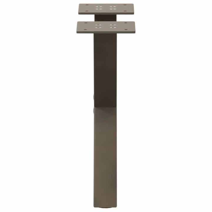 sofabordsben X-formet 2 stk. naturstål 37x(30-31) cm stål