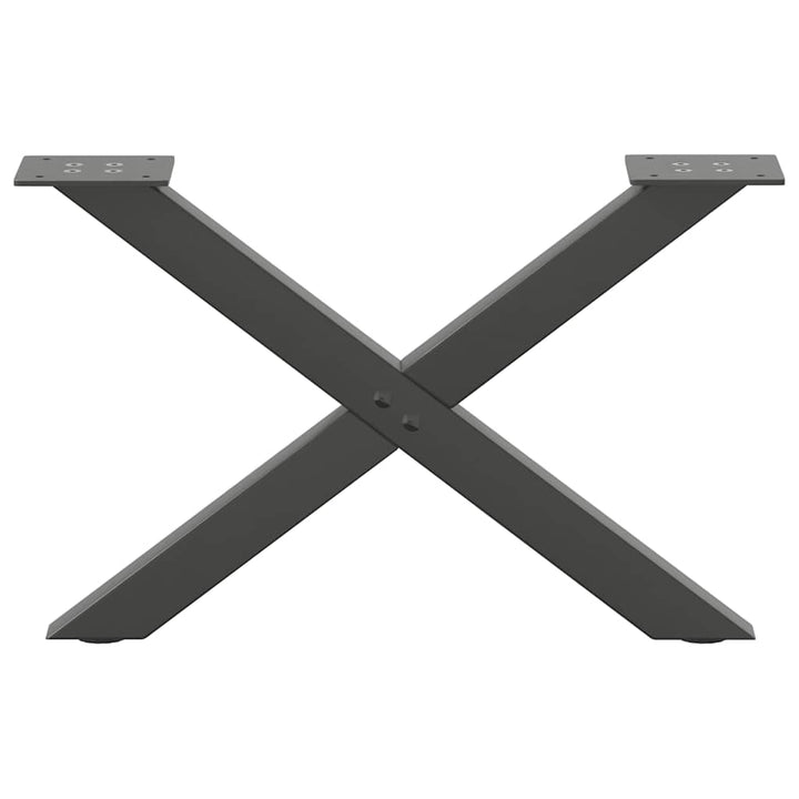 sofabordsben X-formet 2 stk. antracit 50x(30-31) cm stål