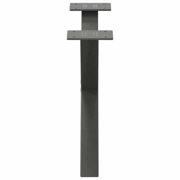 sofabordsben X-formet 2 stk. antracit 50x(30-31) cm stål