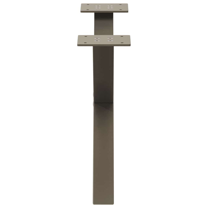 sofabordsben X-formet 2 stk. naturstål 50x(30-31) cm stål