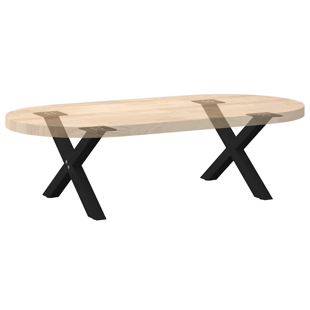 sofabordsben X-formet 2 stk. sort 60 x (30-31) cm stål