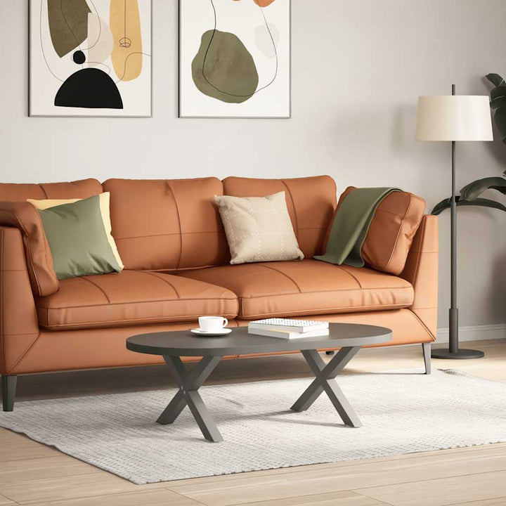 sofabordsben X-formet 2 stk. antracit 60x(30-31) cm stål
