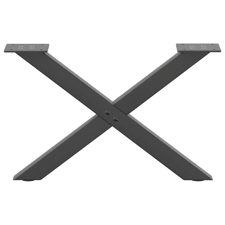 sofabordsben X-formet 2 stk. antracit 60x(30-31) cm stål