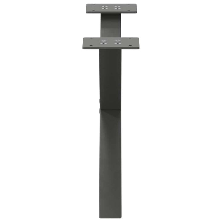 sofabordsben X-formet 2 stk. antracit 60x(30-31) cm stål