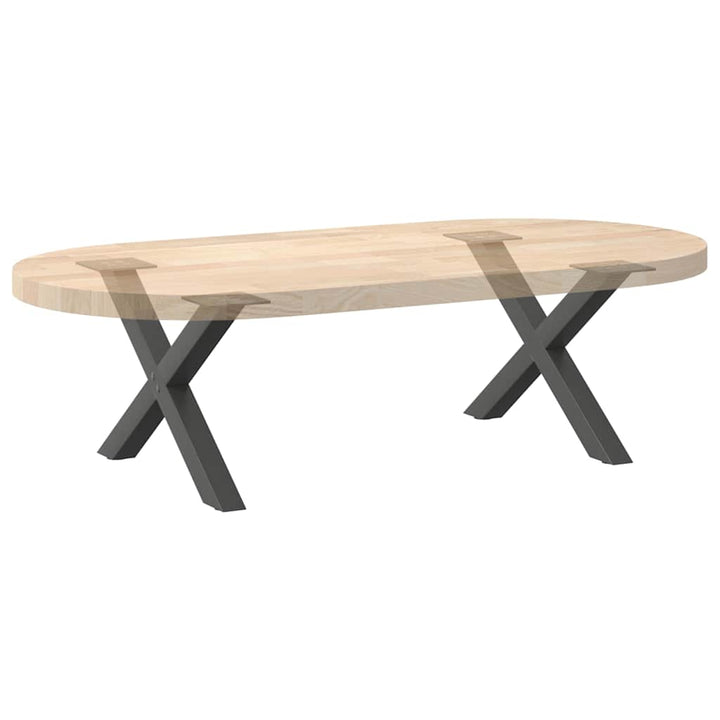 sofabordsben X-formet 2 stk. antracit 60x(30-31) cm stål