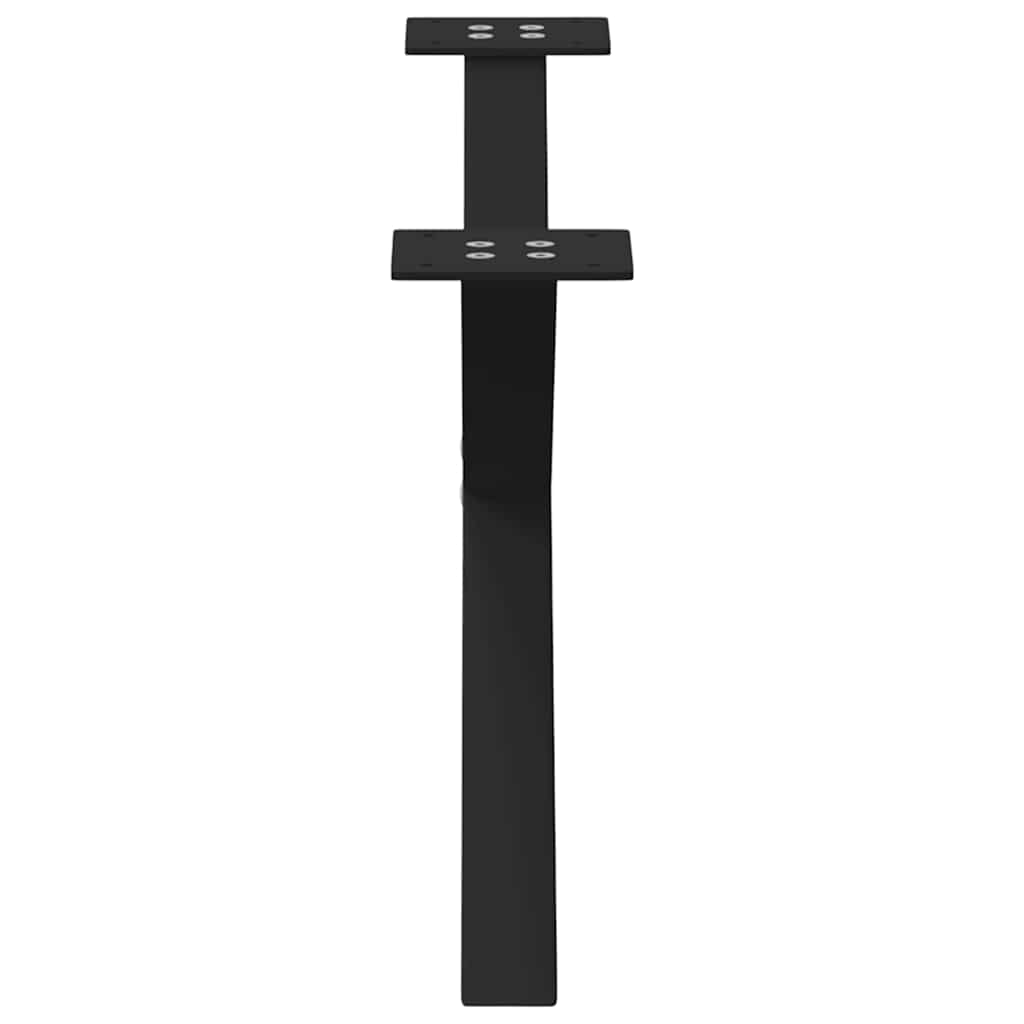sofabordsben X-formet 2 stk. sort 70 x (30-31) cm stål