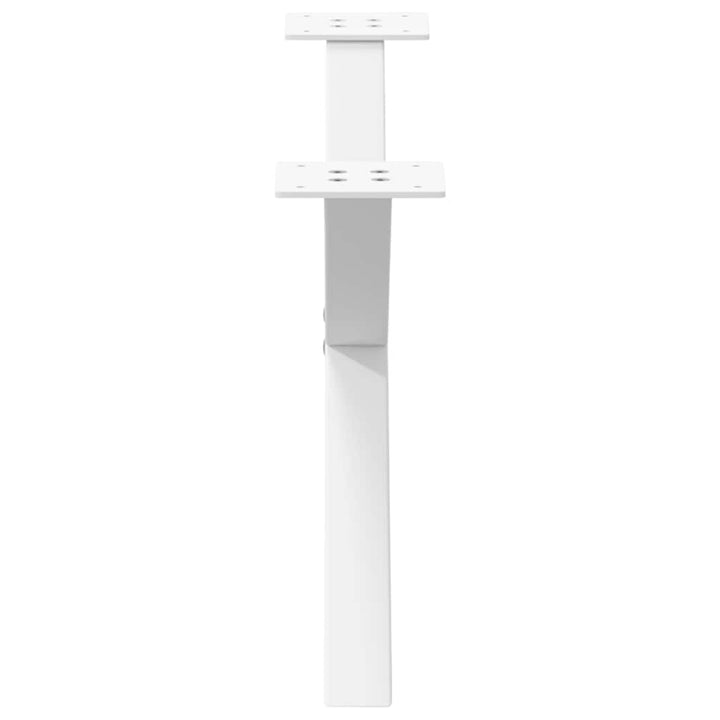 sofabordsben X-formet 2 stk. hvid 70 x (30-31) cm stål