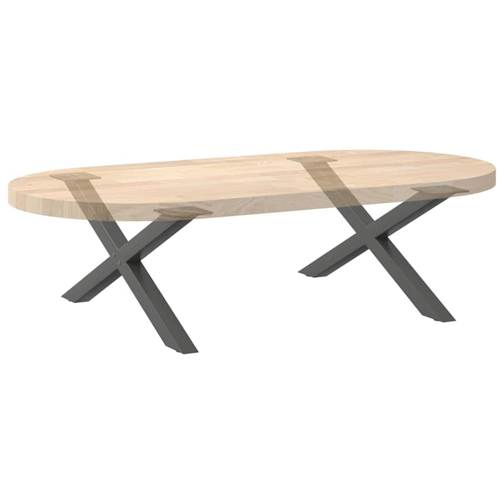 sofabordsben X-formet 2 stk. antracit 70x(30-31) cm stål