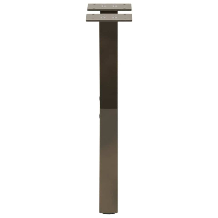 sofabordsben X-formet 2 stk. naturstål 28 x (42-43) cm stål