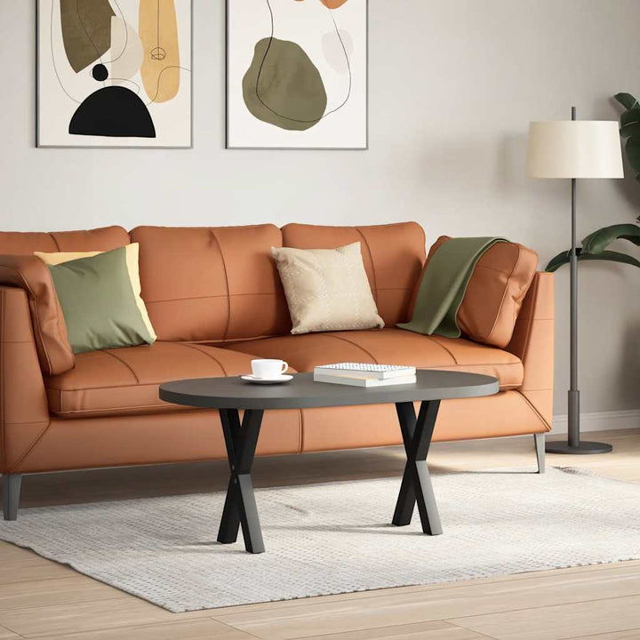 sofabordsben X-formet 2 stk. sort 38 x (42-43) cm stål