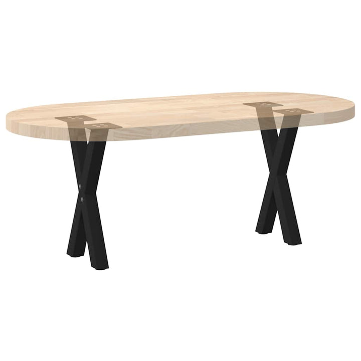 sofabordsben X-formet 2 stk. sort 38 x (42-43) cm stål