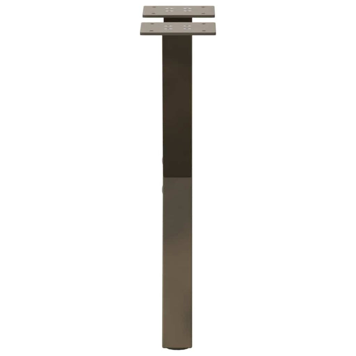 sofabordsben X-formet 2 stk. naturstål 38 x (42-43) cm stål