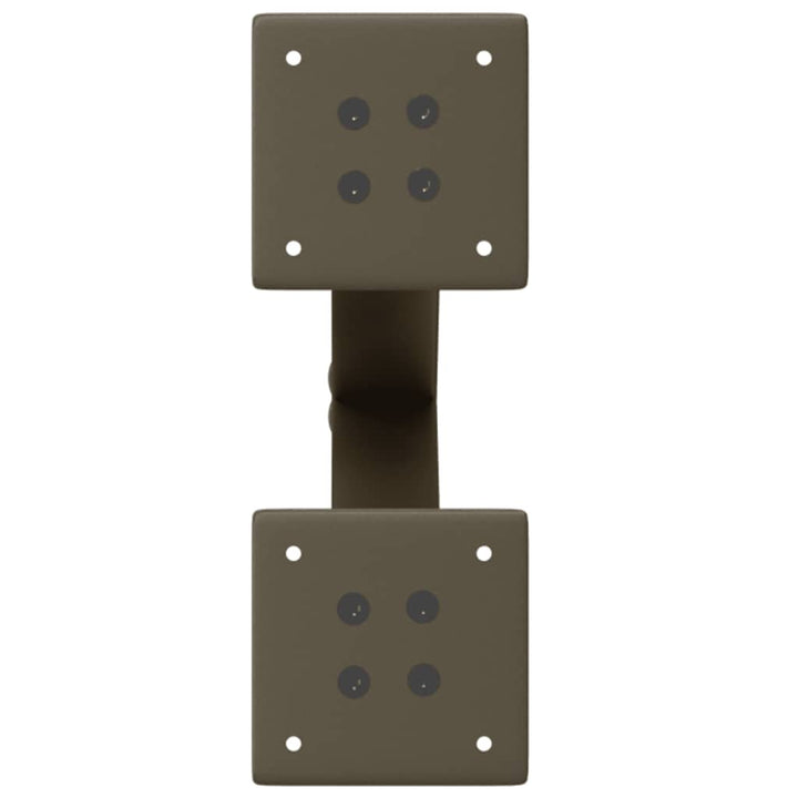 sofabordsben X-formet 2 stk. naturstål 38 x (42-43) cm stål