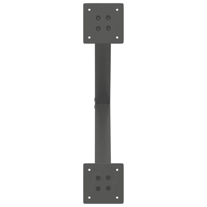 sofabordsben X-formet 2 stk. antracit 60 x (42-43) cm stål