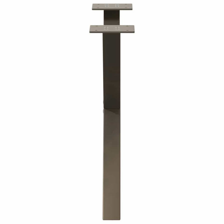 sofabordsben X-formet 2 stk. naturstål 60x(42-43) cm stål