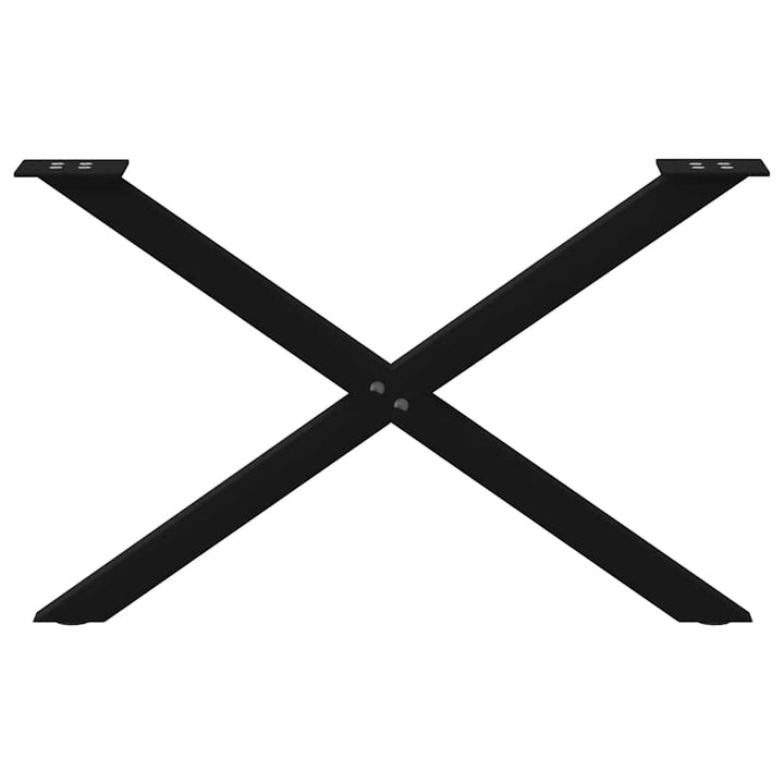 sofabordsben X-formet 2 stk. sort 70 x (42-43) cm stål