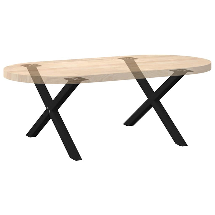 sofabordsben X-formet 2 stk. sort 70 x (42-43) cm stål
