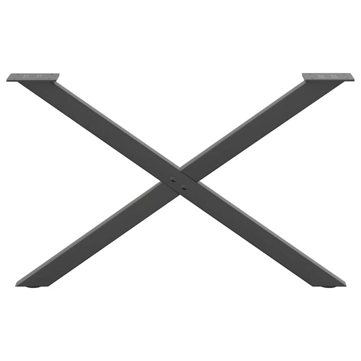 sofabordsben X-formet 2 stk. antracit 70 x (42-43) cm stål
