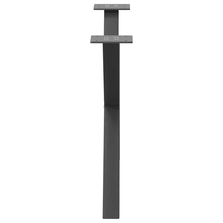 sofabordsben X-formet 2 stk. antracit 70 x (42-43) cm stål