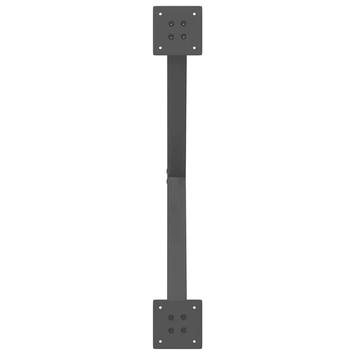 sofabordsben X-formet 2 stk. antracit 70 x (42-43) cm stål