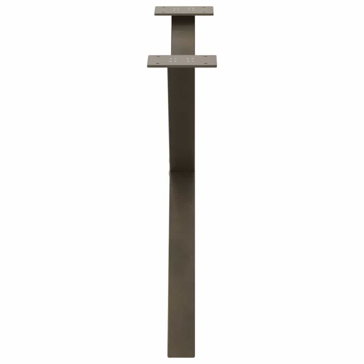 sofabordsben X-formet 2 stk. naturstål 70 x (42-43) cm stål