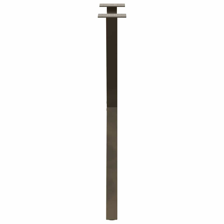 spisebordsben X-formet 2 stk. naturstål 50x(72-73) cm stål