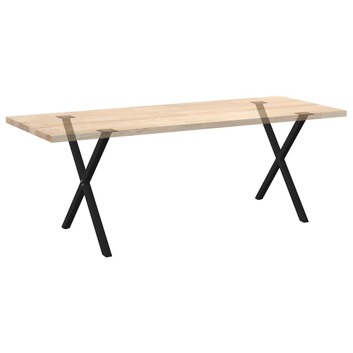 spisebordsben X-formet 2 stk. sort 70 x (72-73) cm stål