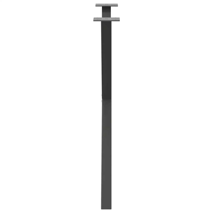 spisebordsben X-formet 2 stk. antracit 70 x (72-73) cm stål