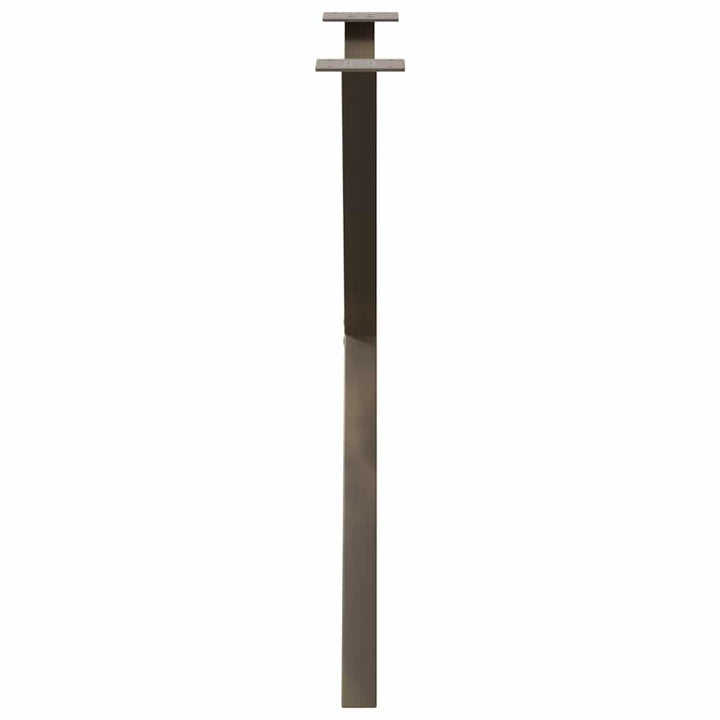 spisebordsben X-formet 2 stk. naturstål 70 x (72-73) cm stål