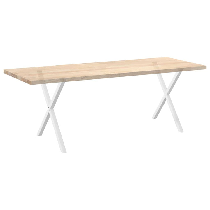 spisebordsben X-formet 2 stk. hvid 80x(72-73) cm stål
