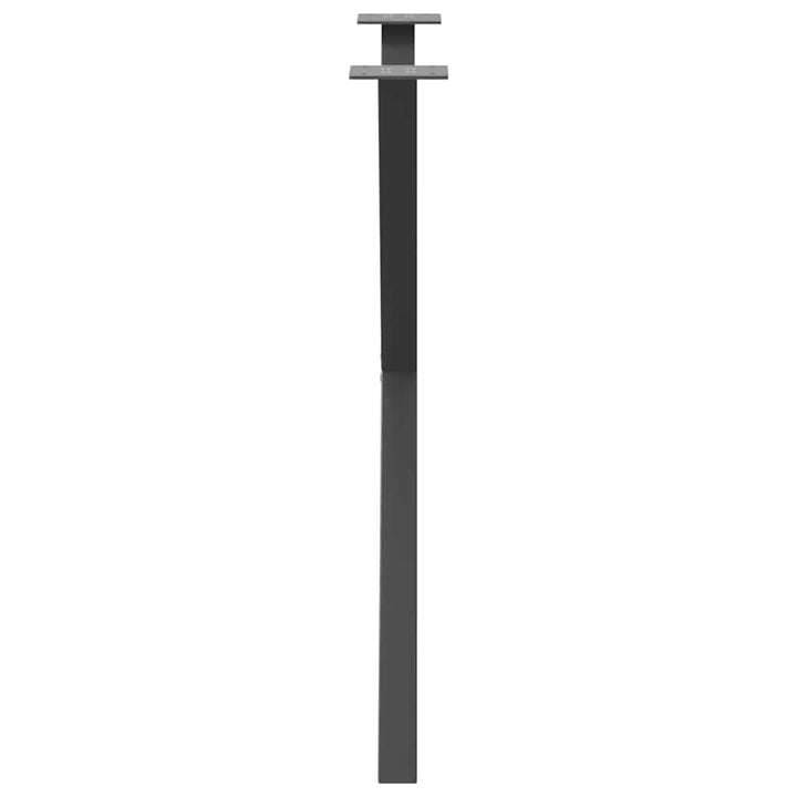 spisebordsben X-formet 2 stk. antracit 80x(72-73) cm stål