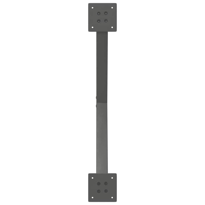 spisebordsben X-formet 2 stk. antracit 80x(72-73) cm stål
