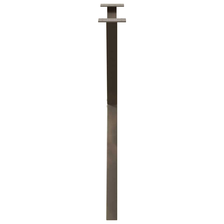 spisebordsben X-formet 2 stk. naturstål 80x(72-73) cm stål