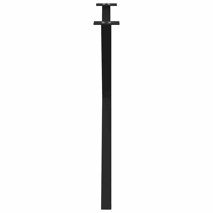 spisebordsben X-formet 2 stk. sort 90 x (72-73) cm stål