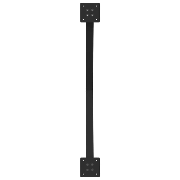 spisebordsben X-formet 2 stk. sort 90 x (72-73) cm stål