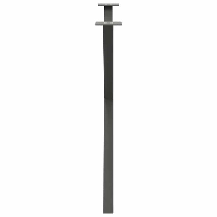 spisebordsben X-formet 2 stk. antracit 90 x (72-73) cm stål