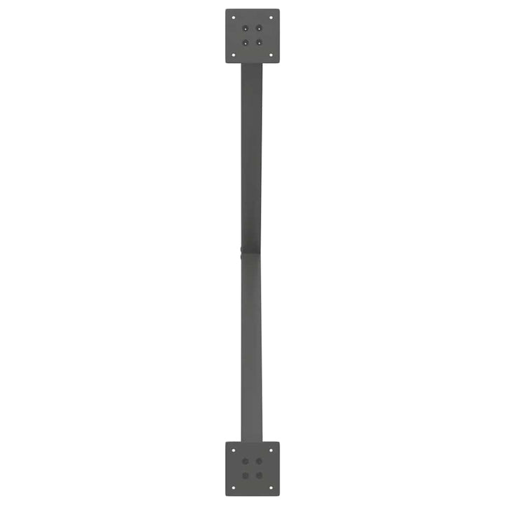 spisebordsben X-formet 2 stk. antracit 90 x (72-73) cm stål