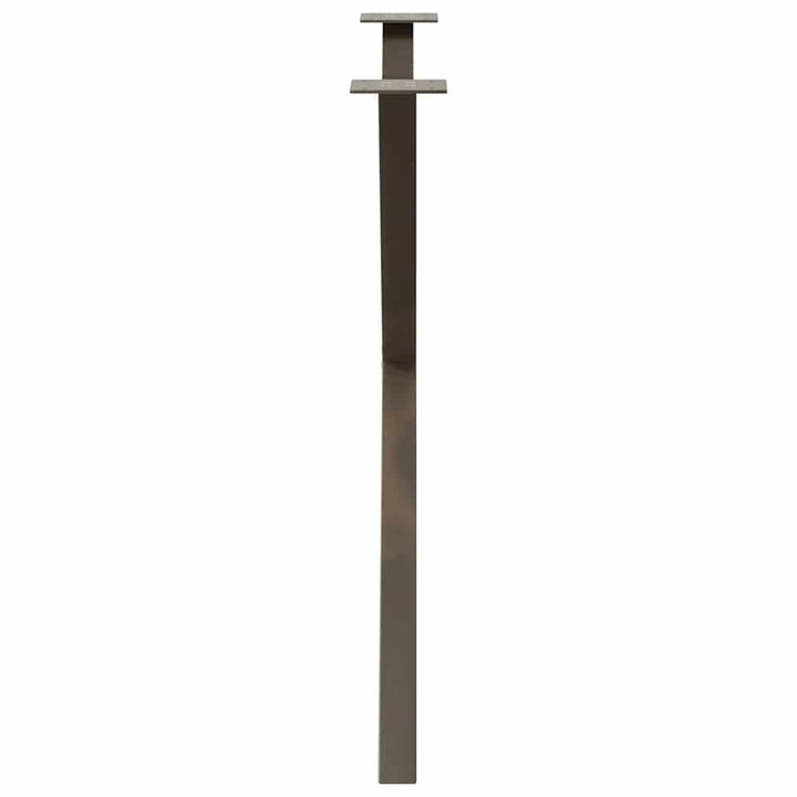 spisebordsben X-formet 2 stk. naturstål 90x(72-73) cm stål