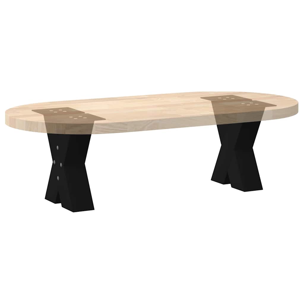 sofabordsben X-formet 2 stk. sort 30x(30-31) cm stål