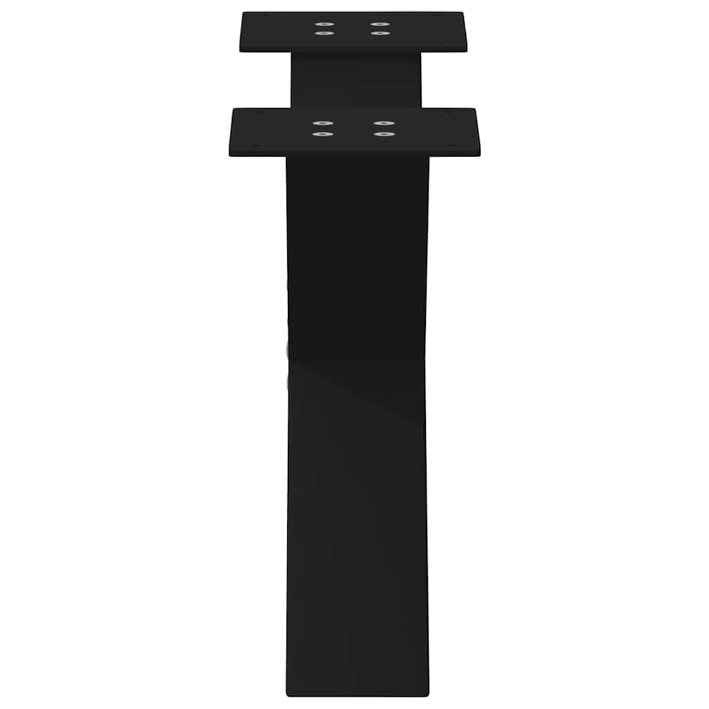 sofabordsben X-formet 2 stk. sort 50x(30-31) cm stål