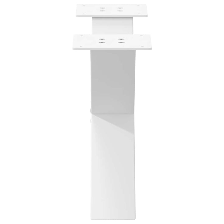 sofabordsben X-formet 2 stk. hvid 50x(30-31) cm stål