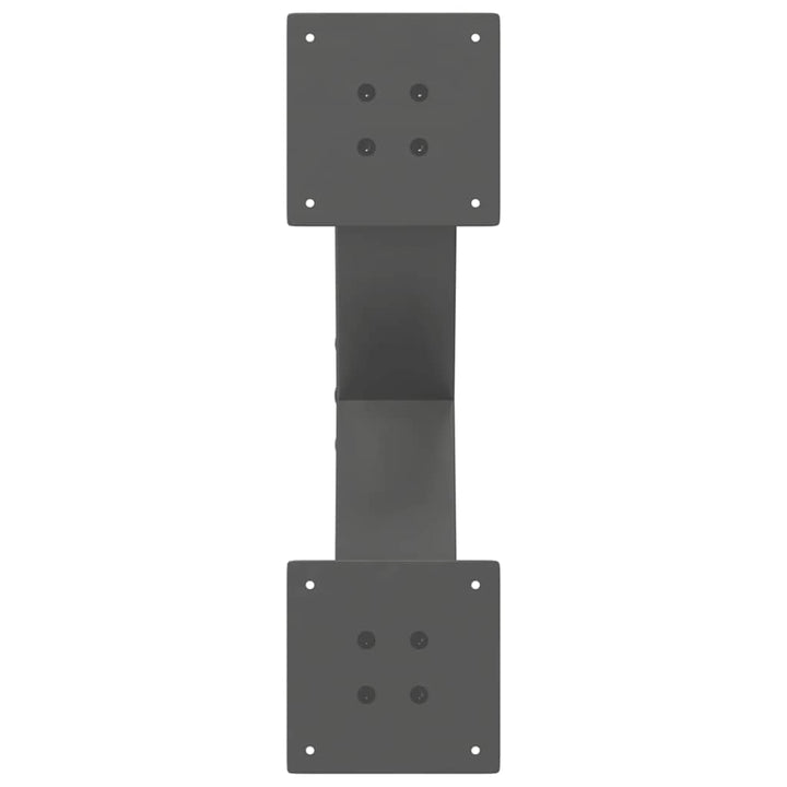 sofabordsben X-formet 2 stk. antracit 50x(30-31) cm stål