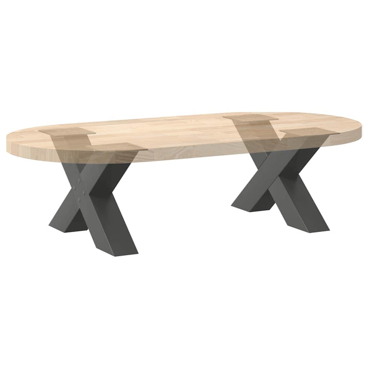 sofabordsben X-formet 2 stk. antracit 50x(30-31) cm stål