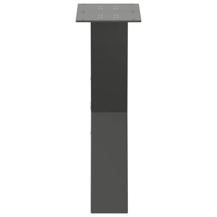 sofabordsben X-formet 2 stk. antracit 28 x (42-43) cm stål