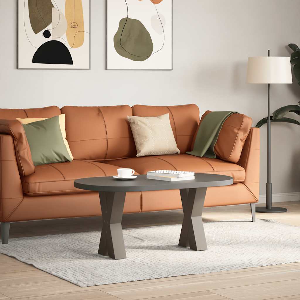 sofabordsben X-formet 2 stk. naturstål 28 x (42-43) cm stål