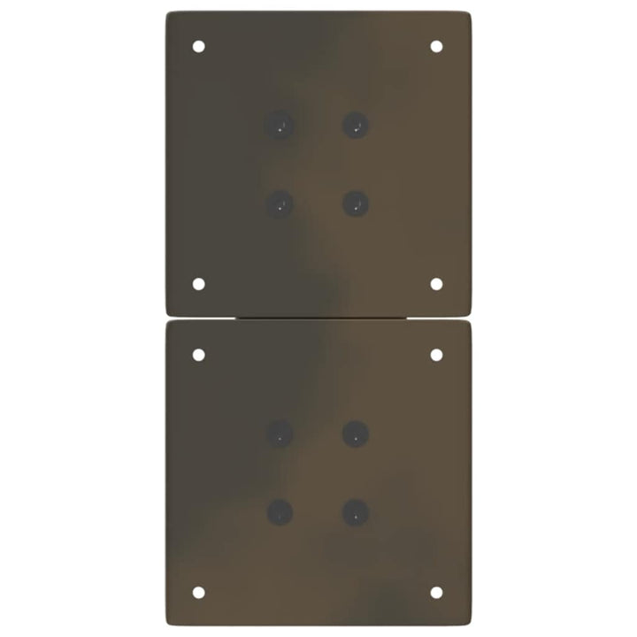 sofabordsben X-formet 2 stk. naturstål 28 x (42-43) cm stål
