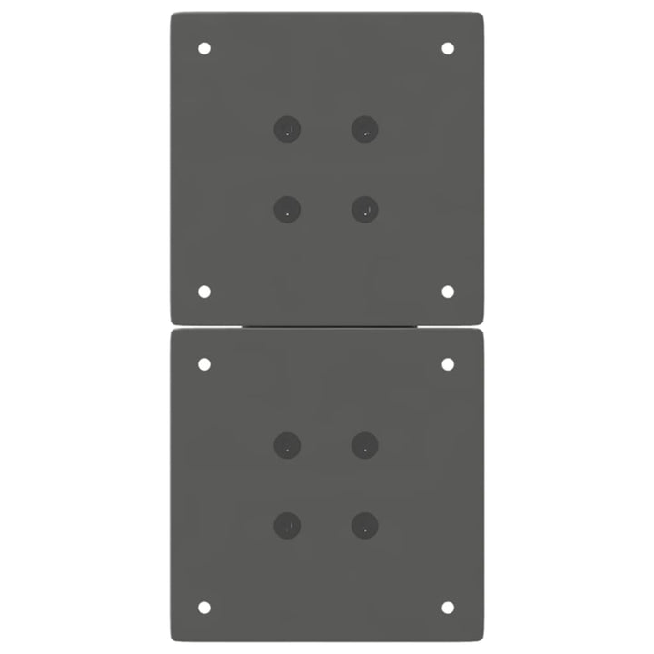sofabordsben X-formet 2 stk. antracit 38 x (42-43) cm stål